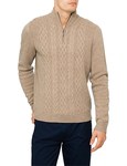 100% Wool Men's Cable Half Zip Jumper Oat or Blue Colour $49 (Was $149.95) Free C&C or + Shipping @ David Jones