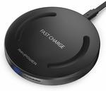 RAVPower Qi-Certified Fast Wireless Charging Pad Quick Charge 10W Fast $14.99 + Delivery (Free with Prime / $49) @ Amazon AU
