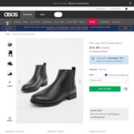 Park Lane Wide Fit Flat $22, Flat Chelsea Boots $26, Leather Ankle Boots $48 (RRP $175) @ ASOS