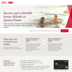 Westpac Altitude Black: Bonus 120K Qantas Points (Spend $6,000 in 90 Days), $449 Annual Fee + $50 Qantas Rewards Fee