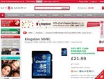 20% off All Kingston Memory on MyMemory.co.uk ($2.9 International Shipping)