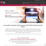 Win 1 of 50 LG V50 ThinQ Dual Screen 5G Handsets Worth $1,728 from LG