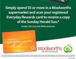 Woolthworths Sunday Herald Sun Free with $5 Purchase