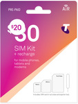 $30.00 Pre-Paid SIM Kit for $20.00 @ Telstra (Online Only)