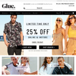25% off + Free Delivery for Orders > $50 @ Glue Store