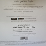 Bonus 2000 Myer One Credits ($20 Value) When you Spend $200 Online @ MYER