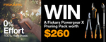 Win 1 of 5 Fiskars PowerGear X Pruning Packs Worth $260 from Nextmedia