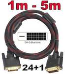 Braided DVI to DVI Cable (Male) DVI-D 1.5m $5.16, 3m $6.20, 5m $6.76 Delivered @ Warehouse4All eBay