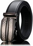 Men Leather Ratchet Black Belt with Automatic Buckle $17.99 (Was $22.99) + Post ($0 with Prime/ $39 Spend) @ SWANZE Amazon AU