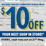 Total Tools $10 off Next Shop in Store (Possibly Targeted)