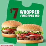 Whopper + Whopper Jnr $7 (Normally ~$12.40) @ Hungry Jack's via App