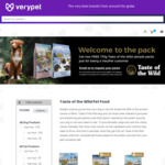 2 Free Taste of The Wild 170g Pet Food Sample Packs Delivered via VeryPet