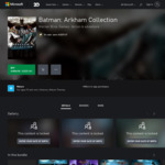 [XB1, XSX] Batman: Arkham Collection $25.48 @ Xbox