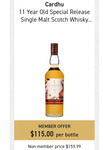 Cardhu 11 Yr Old Special Release Single Malt Scotch Whisky 700mL $115 (Member Price) + Delivery ($0 C&C) @ Dan Murphy's