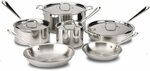 All-Clad 401488R Stainless Steel Tri-Ply 10-Piece Cookware Set $864.33 + Delivery (Free with Prime) @ Amazon US via AU