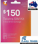 Telstra $150 Pre-Paid SIM for $130 Delivered ($0 ADL C&C) @ Lucky Mobile TeleChoice