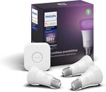 Philips Hue Philips E27 Hue White and Colour Ambiance Smart Bulb Starter Kit $189 Delivered @ Amazon AU