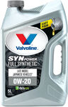 2x Valvoline Full Synthetic SynPower DX-1 Engine Oil 0W-20 5L Bottle $88.42 Delivered @ SparesBox eBay