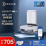ECOVACS Deebot N8+ Smart Robotic Vacuum Cleaner Mopping $723.20 ($705.12 with eBay Plus) Delivered @ Ecovacs eBay