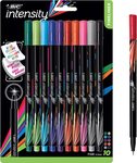 BIC Intensity Fineliner Pens, 0.4mm – Set of 10, Assorted Colors $3.90 + Delivery ($0 with Prime/ $39 Spend) @ Amazon AU