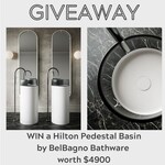 Win a Hilton Pedestal Basin worth $4,900 from The Block Shop