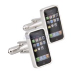 Meritline - 1 Pair iPhone 4 Shaped Cufflinks USD $0.99 Delivered, 5' 3.5mm Audio Cable $0.89