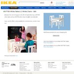 KRITTER White Table & 2 White Chairs – $69 @ IKEA