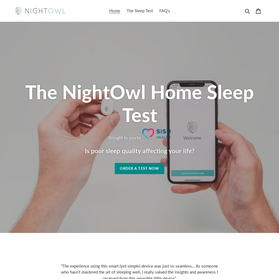 The NightOwl Disposable Sleep Testing Device