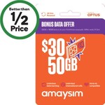 amaysim $30 Starter Kit for $10, Lebara $14.90 4+4GB Starter Kit XS for $4, $29.90 Kit 35+35GB for $9 @ Woolworths in-Store Only