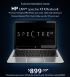 HP Envy Spectre XT Ultrabook (4GB, 128GB SSD) $899 + Postage from ShoppingExpress 8PM Today