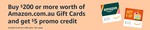 $5 Promo Credit with $200 Spend on Amazon AU Gift Cards (Limit 1,000 Orders) @ Amazon AU