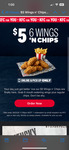 $5 6 Wicked Wings and Chips Pickup Only @ KFC (App Required)