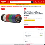 [Price Error] SCA PVC Electrical Tape 18mm X 10m 10-Pack (or Little Tree Air Fresheners) 3 for $4.99 @ Supercheap Auto