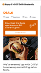 [iOS, Android] Download The Deals App & Get a $10 Grill’d Coupon for 'at till’ Dine-in for Relish Member @ Deals