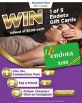 Win 1 of 5 Endota Gift Cards ($200 each) from Chemist's Own