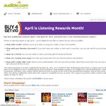 Audible Members Buy Four Audiobooks [~US $2.00] in April, Earn a $10 Listening Rewards Coupon