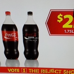 Diet, Normal, & Coke Zero $2 for 1.75litre Reject Shop