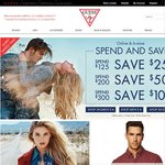 Guess $25/$50/$100 off When You Spend $125/$200/$300 + Free Shipping + $75
