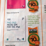 Telstra Prepaid Starter, iPad Starter, 3G USB $10 at Woolworths with $30 Spend (Starts 26/02)