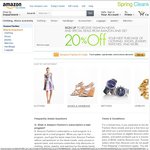 Amazon - One Time Code for 20% off Clothing, Shoes + More by Subscribing to Newsletter