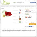 One Dozen Red Roses + Chocolates + Delivery Incl - $53.10 [SYD Metro Only] Flowers for Everyone