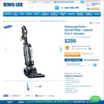 Samsung Hybrid 2-in-1 Vacuum SU10F70SD $299 (RRP $899) Free Pick-up or $10 Delivery @ Bing Lee