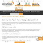 Free Bulk Nutrients Protein Sample (Matrix+)