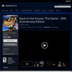Back to the Future: The Game - 30th Anniversary Edition US PSN $15.99 ($20.20 AUD)
