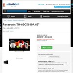 Panasonic 65" Full HD LED LCD Smart TV PA-TH65CS610A $1,985 + Delivery @ Todds Hifi