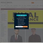 Weekend Special Extended - Moss Bros - 20% off Clearance Prices