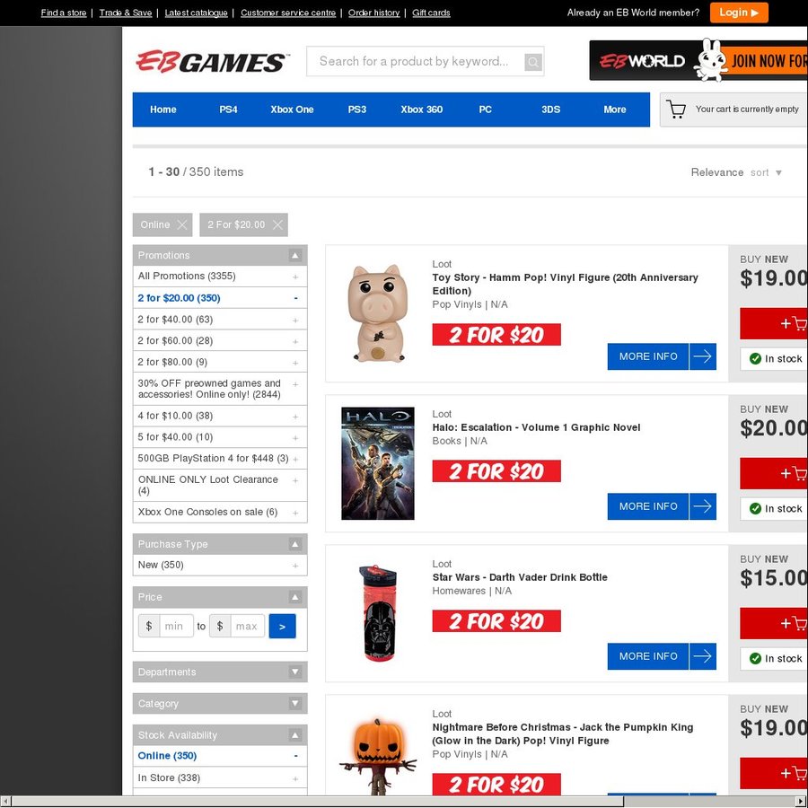 EB Games 2 For 20 Loot Sale OzBargain   246454x 