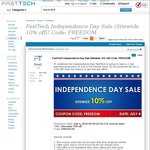 FastTech 1 Day 10% off Site-Wide Promotion on July 4 (US Central Time)
