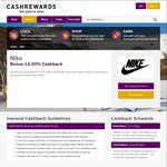 12% Cashback (Normally 4%) @ Nike Via Cashrewards