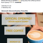 [NSW] Free Coffee to Celebrate Devon Cafe North Sydney Opening (Sydney)
